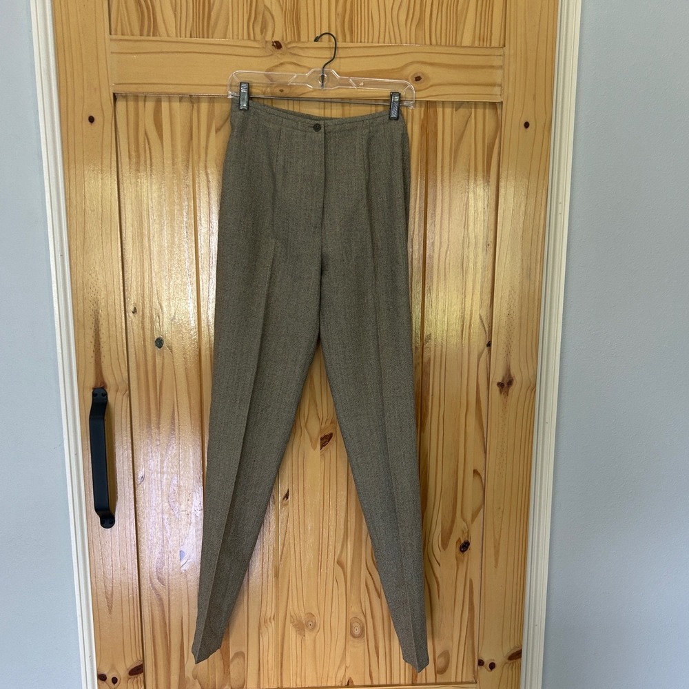 Paul Smith Women's Tweed Herringbone Trousers Career Casual Size 42